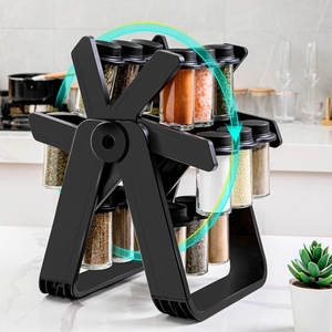 Étagère Rotative <span class=keywords><strong>à</strong></span> Bocaux <span class=keywords><strong>à</strong></span> Épices, Organisateur de Cuisine, <span class=keywords><strong>Support</strong></span> de Rangement pour Assaisonnements, Organiseurs <span class=keywords><strong>à</strong></span> Épices, Accessoires de Cuisine - Product Image 3