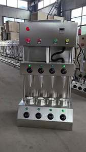 Machine semi-automatique à 4 moules pour la fabrication de cornets à pizza, de cornets à glace et de cornets en sucre - Product Image 5