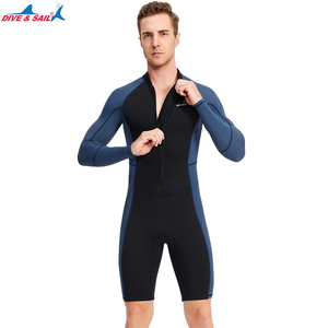 Combinaison de plongée DIVE&SAIL 1,5 mm, une pièce, manches longues, néoprène antibactérien, protection solaire, fermeture éclair sur la poitrine, pour hommes, plongée en apnée, natation, plongée - Product Image 5
