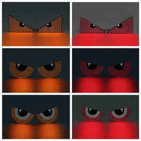 Nouvelles Yeux de Diable Plug & Play, Prise USB, Yeux Clignotants LED, Panneau d'Écran LED pour Pare-Brise, Yeux de Démon Triangulaires 11 Modes, 6V pour Voiture et Camion