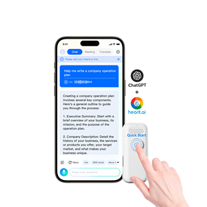 Inalámbrico inteligente BLE AI Chatmic ChatGPT Dispositivo habilitado Control de voz Auriculares ligeros Micrófono Altavoz Vergader Met Ai - Product Image 5