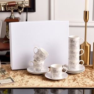 Meilleures ventes de porcelaine de luxe concentrée, 6 tasses et soucoupes - Product Image 6