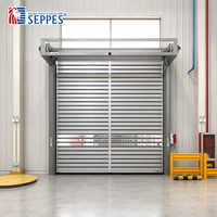 Porte spirale à grande vitesse résistante au vent classe 11, porte enroulable en aluminium pour centre logistique, porte extérieure