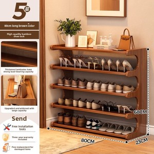 <span class=keywords><strong>Scarpiera</strong></span> Moderna Minimalista in Legno a Più Livelli con Strato Superiore per Esposizione, Adatta per Ingresso, Soggiorno <span class=keywords><strong>e</strong></span> Dormitorio - Product Image 6