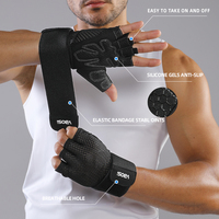 VBOSi 5104 Gants d'entraînement demi-doigt pour femmes et hommes en maille respirante avec coussinets à poignée complète pour l'haltérophilie