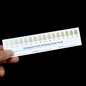 Guía Profesional de <span class=keywords><strong>16</strong></span> Tonos para Blanqueamiento Dental, Tarjeta de Comparación de Color de Dientes con Registro del Paciente, Marca Privada OEM - Product Image 1