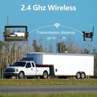 Caméra de recul sans fil AHD 7 pouces, écran HD 1080P, vision nocturne étanche, moniteur de recul pour voiture et camion