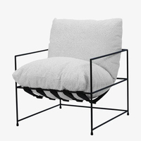 Fauteuil de salon moderne, fauteuil de détente, fauteuil d'appoint en velours de luxe nordique