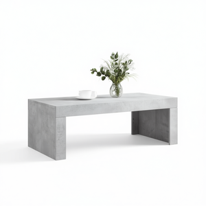 Table basse gris béton de taille moyenne, design moderne, meuble durable pour la maison, salon - Product Image 1