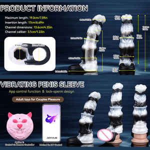 Funda de Silicona Inteligente Premium Scar-Face Horse de 7.6'' con Control Remoto por Aplicación, Vibración DIY y Funciones Comunitarias para Hombres y Parejas - Product Image 6