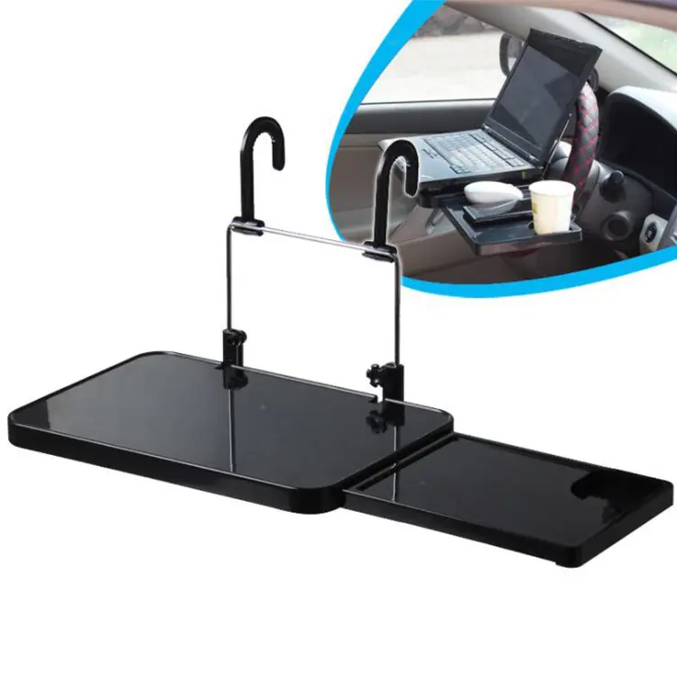 Multi-Functionele Reizen Draagbare Opvouwbare Snack Voedsel Wiel Zetel Auto Stuurwiel Tafel Bureau Met Uitgebreide Pull Lade Voor auto