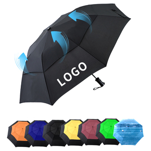 Promotional Gift Custom Logo Folding Umbrella 2 Fold Compact Travel Windproof Strong <b>Frame</b> UV Protection Rain Umbrella - Product Image 4