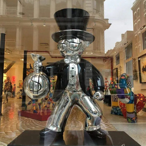 Su misura statua di arte dei cartoni animati galvanica ricca statua di anatra di Donald - Product Image 3