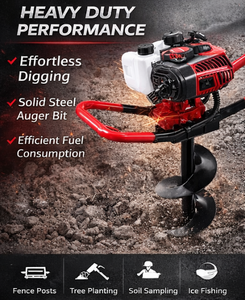 Taladro de Tierra a Gasolina de Alta Calidad <span class=keywords><strong>para</strong></span> Jardín, Perforación de Agujeros, Rompehielos <span class=keywords><strong>para</strong></span> Pesca en Agua, Tres Brocas, 1 Año de Garantía - Product Image 2