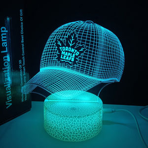 2025 क्रिसमस की हॉट सेलिंग 3 डी बेसबॉल टोपी नाइट लाइट के नेतृत्व में 3 डी लैंप का नेतृत्व किया - Product Image 1