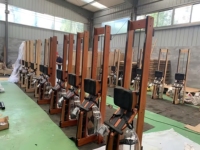 Rameur d'intérieur pliable en bois et rameur à air |   Salle de sport à domicile avec moniteur numérique LCD