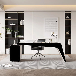 Scrivania da <span class=keywords><strong>Ufficio</strong></span> Semplice, Set Tavolo e Sedia in Legno per CEO, Scrivania per Computer, Arredamento di Lusso per <span class=keywords><strong>Ufficio</strong></span> Domestico dal Design Moderno - Product Image 1