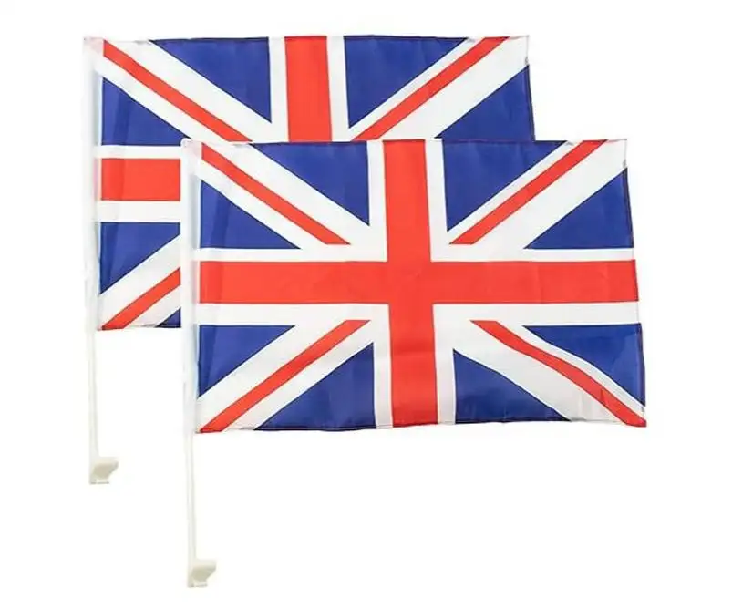 High Quality Custom 12X18 Inches UK Car Window Flag for Election Promotional Items