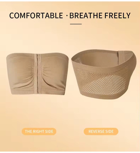 Soutien-gorge de beauté féminin sans bretelles, sans armatures, respirant, beau soutien-gorge à crochet avant pour <span class=keywords><strong>femmes</strong></span>, sans couture - Product Image 2