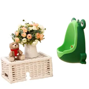 Free Shipping Cute Animal Boy's Portable Potty Standing Toilet Frog Shape Vertical Wall-Mounted Pee Boy Bathroom Baby Urinal