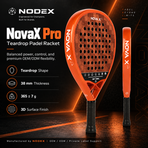 NODEX Padel-Schläger Carbon 24K Gold Diamantform Maximale Leistung OEM ODM Eigenes Logo Professionell Großhandel - Product Image 1