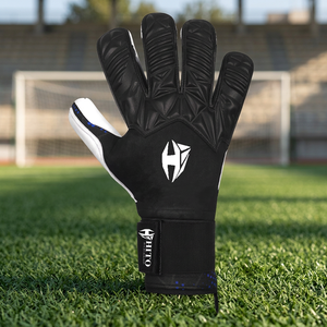Gants de gardien de but de football noir et blanc, design personnalisé, très demandés, avec latex allemand de 4 mm, coupe négative et injection de caoutchouc - Product Image 5
