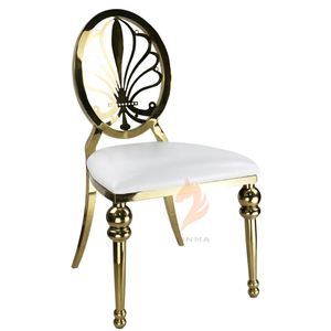 Oro de Metal <span class=keywords><strong>trono</strong></span> de cocina de madera más reciente de Loft con marco de acero de <span class=keywords><strong>rey</strong></span> y reina sillas boda - Product Image 5