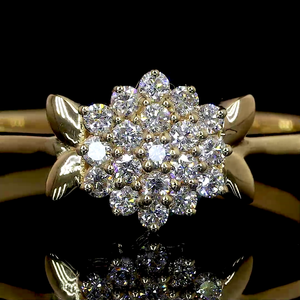 ชุดแหวนเพชร14K 18K ประดับดอกไม้ - Product Image 3
