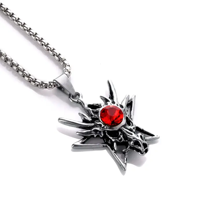 Hot new products fashion dragon sword pendant necklace for men Silver Men's Cross Necklace Wholesale Jewellery Vintage