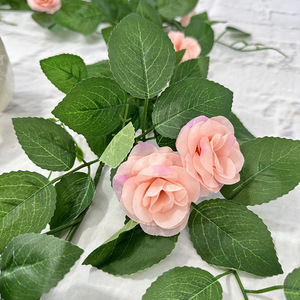 Flores Queyiyi, Guirnalda de Rosas Francesas de 2 Metros, Flor Artificial de Seda para Colgar en la Pared o el Techo, Decoración para Bodas y Hogar - Product Image 4