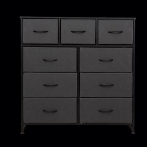 Modern Stainless Steel Freestanding Fabric <b>Cabinet</b> With MDF and Pine Panels for Bedroom, Living Room, and Dresser - Product Image 6