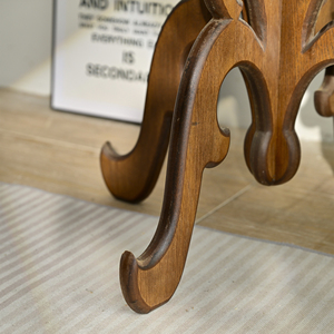 Home Living Room Accent Walnut Color <b>Round</b> Wood <b>Coffee</b> <b>Table</b> with Butterfly Leg - Product Image 6