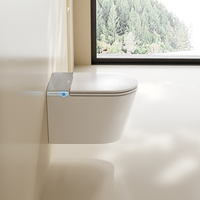 S031 Toilette intelligente entièrement automatique avec lavage des fesses pour femmes, stérilisation tropicale, siège allongé chauffant, fixation murale, siphon en P