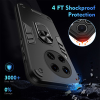 Pour Tecno Camon 40 Premier 40 Pro 30S 30 couverture d'anneau magnétique Anti-chute dur PC souple TPU Combo armure coque de téléphone