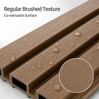 Panneau mural WPC co-extrudé ASA Board Premium, grain de teck, ignifuge, pour revêtement de façade de villa de luxe, décoration extérieure, projets hôteliers