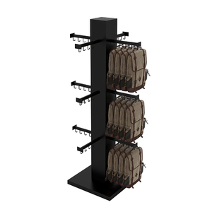 Exhibidor de Bolsas de <span class=keywords><strong>Metal</strong></span> de 3 Niveles con Soporte para Colgar Mochilas Escolares con 12 Brazos - Product Image 1