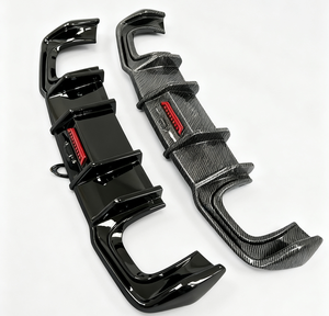 Coche 2017-2019 <span class=keywords><strong>A3</strong></span> S3 parachoques trasero difusor de fibra de carbono negro brillante labio divisor trasero con puntas para Audi <span class=keywords><strong>A3</strong></span> S3 8V.5 2017 2018 2019 - Product Image 3