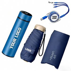 Nouveau Parapluie Capsule Portable Femme 2026 Anti-UV, Pliant en 5 sections, Format Mini de Poche, avec Revêtement Noir, Personnalisable - Product Image 1