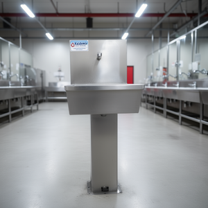 Évier industriel à pédale en acier inoxydable Kandemir pour lavage des mains, destiné aux écoles, hôpitaux et usines - Product Image 3