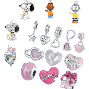 Mặt Dây Treo Trang Trí Hoạt Hình Thiết Kế Mới Nhất Cho Nữ Làm Vòng Tay Bạc 925 Sterling Làm Trang Sức Bạc Tinh Xảo Tự Làm Vòng Tay - Product Image 1