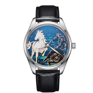 Reloj <span class=keywords><strong>de</strong></span> Hombre <span class=keywords><strong>de</strong></span> Acero Inoxidable <span class=keywords><strong>de</strong></span> Alta Calidad <span class=keywords><strong>de</strong></span> 40 mm con Diseño 3D <span class=keywords><strong>de</strong></span> Caballo, Pantalla Analógica, Movimiento Miyota <span class=keywords><strong>Ronda</strong></span>, Estilo Encantador, 5 ATM - Product Image 5
