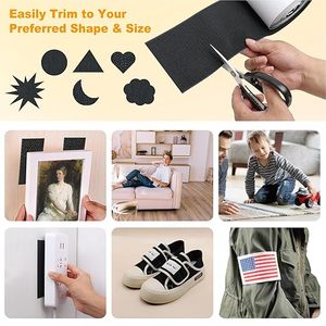 Băng dính móc và vòng dán kích thước tùy chỉnh 100% nylon, băng dính móc và vòng từ tính cho phụ kiện cửa và màn cửa sổ - Product Image 3