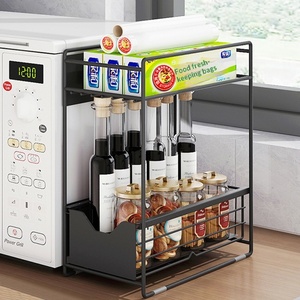 Étagère murale magnétique en fer pour réfrigérateur, support de rangement multifonctionnel, étagère à tiroirs multicouche sans installation - Product Image 6