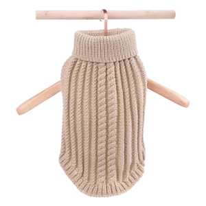 Paleo Oatmeal Warm Eco-Friendly Cotton Custom Pet Winter <b>Dog</b> Outfit <b>Knitted</b> <b>Jumper</b> Sweater - Product Image 1