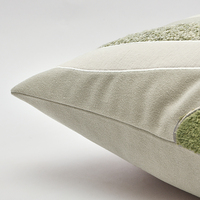 Housse de coussin décorative AIBUZHIJIA verte avec broderie appliquée, élégante et design, pour la maison, collection printemps