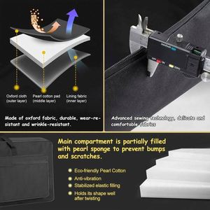 Sac de transport pour clavier de piano électronique, 88 touches, en tissu Oxford rembourré, fabriqué dans une usine certifiée BSCI - Product Image 4
