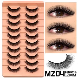 Nouvelles 10 paires de <span class=keywords><strong>faux</strong></span> <span class=keywords><strong>cils</strong></span> 3D en fourrure de vison synthétique, naturels, moelleux, doux, épais, pour un maquillage spectaculaire - Product Image 5