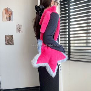JJOA-<span class=keywords><strong>Sac</strong></span> messager en peluche <span class=keywords><strong>avec</strong></span> étoiles roses et bleues pour femmes, <span class=keywords><strong>sac</strong></span> à bandoulière en <span class=keywords><strong>fausse</strong></span> <span class=keywords><strong>fourrure</strong></span>, grande capacité, Inspiration Jack et Jill - Product Image 5