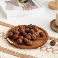 Accessoires de cuisine en bois d'acacia en gros-planche à découper ronde avec plateau de service