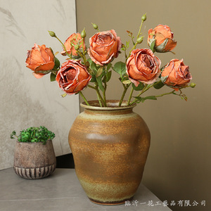Bouquet de roses artificielles Yihua Floral Art, fleurs en soie, décoration moderne et simple pour la maison, style européen, décoration de Noël - Product Image 4
